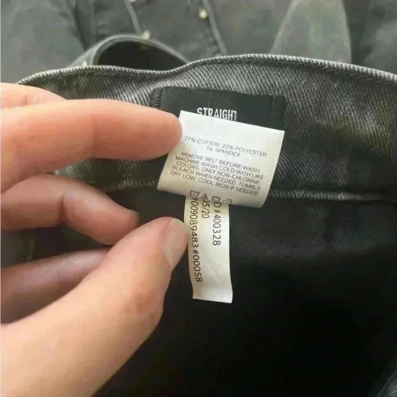 Express Straight Leg Super High Rise Black Jeans Women’s Size 10 - Picture 11 of 11